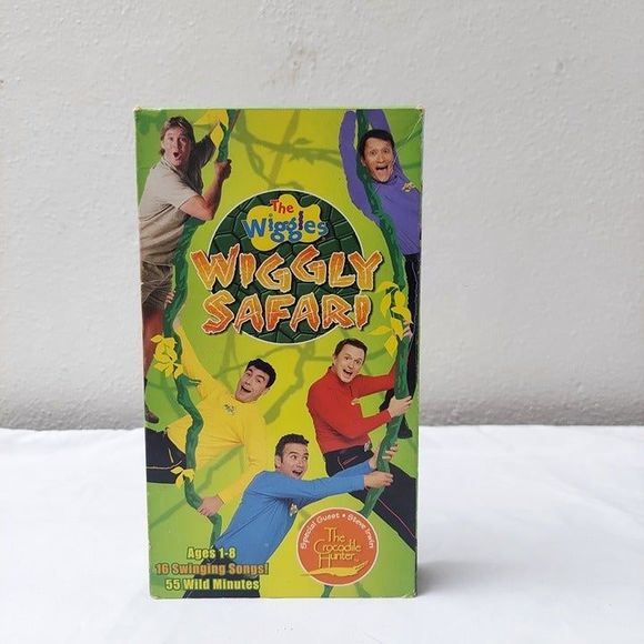 The Wiggles Wiggly Safari VHS 2006 Vintage Kid Show Steve Irwin Crocodile Hunter - Picture 1 of 6